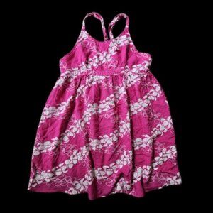 * HAMAKUA Pink Hawaiian Tropical Print Tunic Sundress Girls Size 12